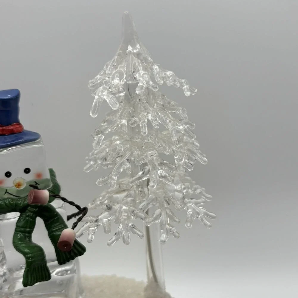 Snowman Campfire  Lighted‎ Christmas Tree Decoration Roasting MarshmallowsTested